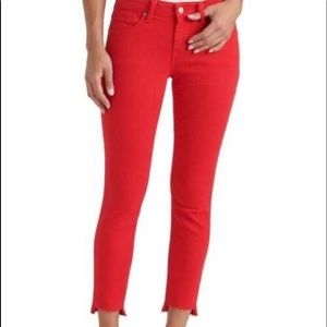 lucky brand low rise red jeans